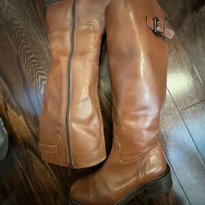 Coach Brown Leather Winter Boots